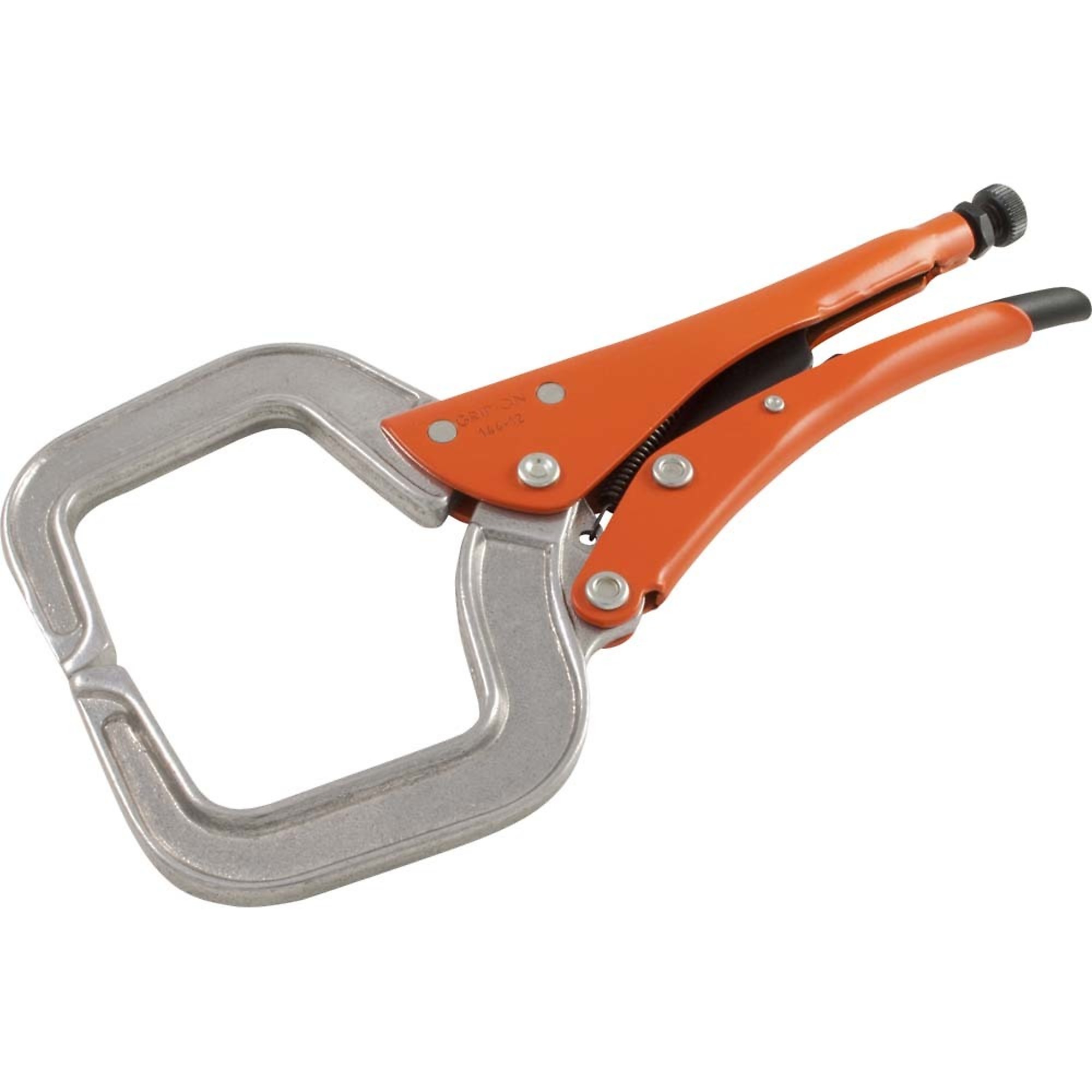 Grip-on, 12in. Locking Aluminum Alloy C-clamp, Pieces (qty.) 1 Material Alloy Steel, Jaw Capacity 4.33 in, Model# 144-12